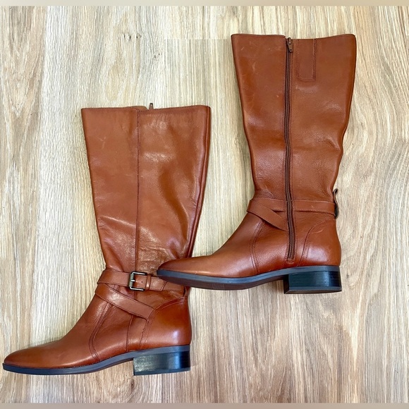 Naturalizer Women’s Rena Knee High Boot Cider Leather 10 M-WC (wide calf) - Picture 1 of 5